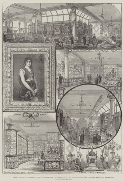 Furniture, Picture, Glass and China, Bronze, and Lamp Departments of Messers Silber and Fleming